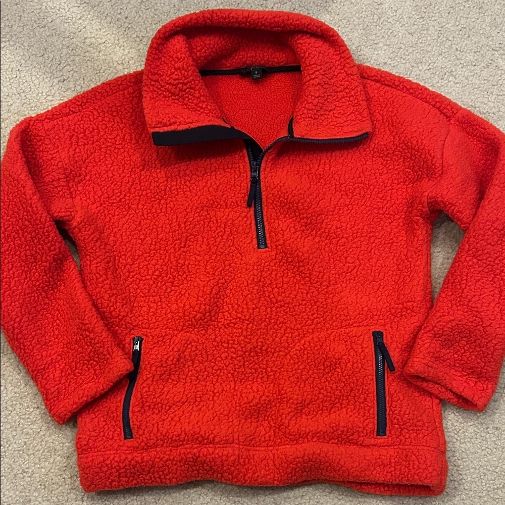 J.Crew Polartec fleece half-zip pullover jacket in red - Picture 2 of 7
